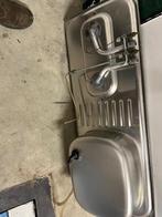 Aanrechtblad met wasbak en 2pits gasstel, Ophalen, Zo goed als nieuw