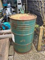 Grote vuurton ton groen metaal, Ophalen, Gebruikt