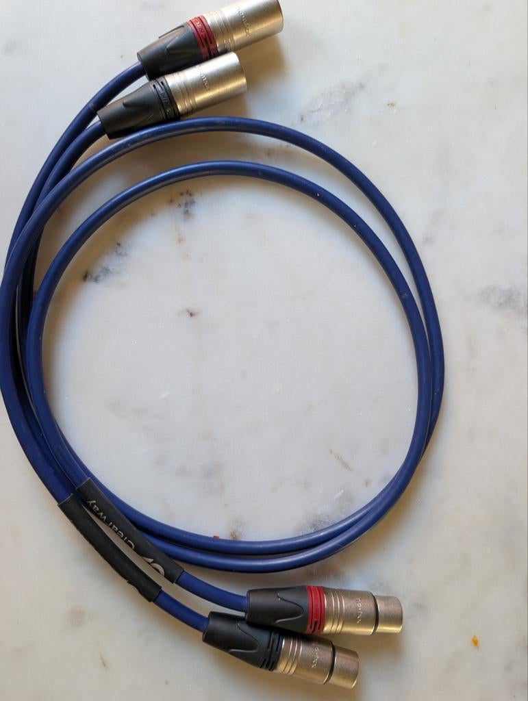 Chord Company Clearway XLR 1m interlink, Audio, Tv en Foto, Audiokabels en Televisiekabels, Ophalen, Zo goed als nieuw, Minder dan 2 meter