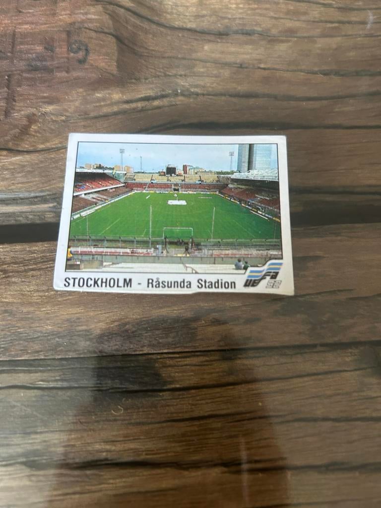 Panini Euro '92 Sticker - Stockholm Råsunda Stadion, Verzamelen, Ophalen of Verzenden, Gebruikt, Sport