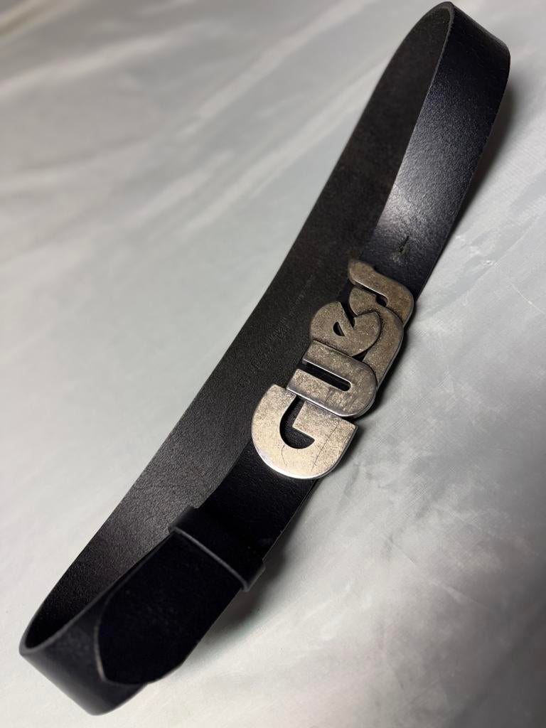 Zwarte leren Guess riem. 90cm., Kleding | Dames, Riemen en Ceinturen, Guess, 3 tot 5 cm, 90 tot 100 cm, Tailleriem