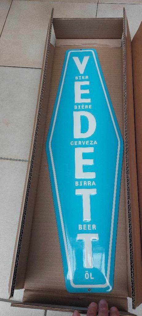 Emaillebord Vedett blauw, Ophalen of Verzenden, Nieuw, Reclamebord, Plaat of Schild, Overige merken