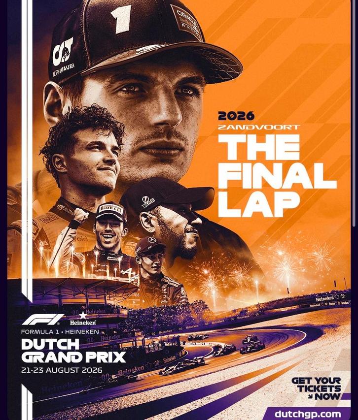 2x Dutch Grand Prix 2026 kaarten - race zondag Ben Pon, Tickets en Kaartjes, Sport | Overige, Twee personen, Augustus