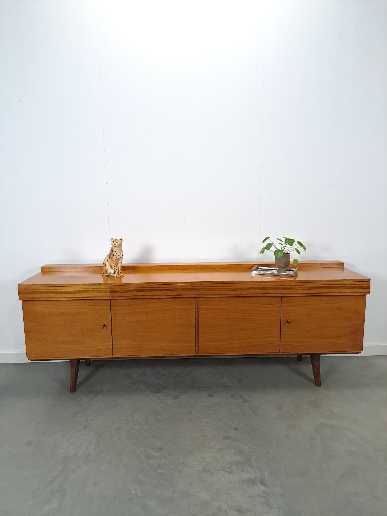 Design Musterring Möbel dressoir met lades en schuine poten, Gebruikt, Met deur(en), Ophalen of Verzenden, 25 tot 50 cm