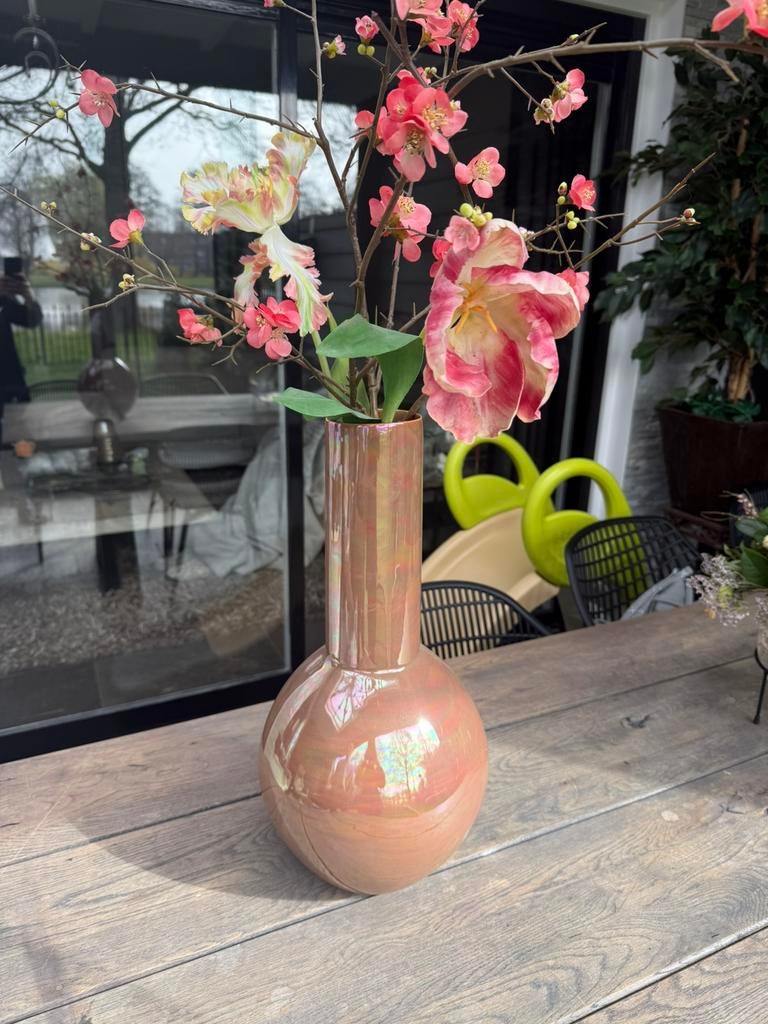 Trompetvaas, Overige kleuren, Ophalen of Verzenden, Minder dan 50 cm, Glas