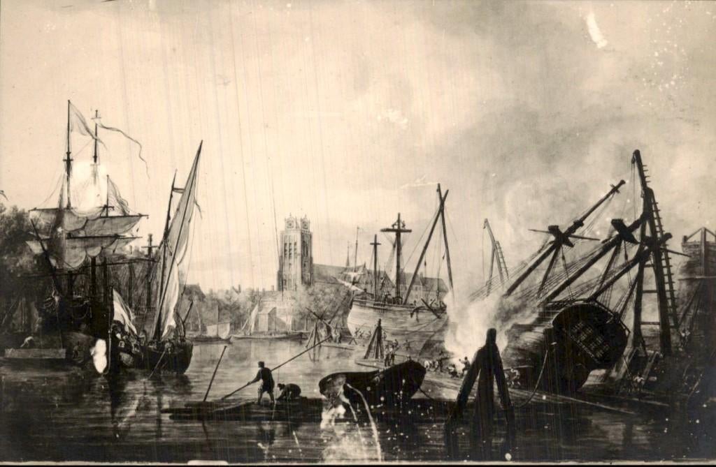 Dordrecht - Kalkhaven - Fotokaart, Ophalen of Verzenden, Voor 1920, Ongelopen, Zuid-Holland