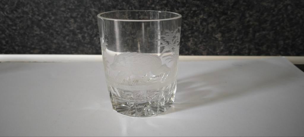 Borrelglaasje Jacht gravure., Ophalen of Verzenden, Overige typen