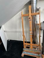 Grote, in hoogte verstelbare schildersezel met wieltjes, Hobby en Vrije tijd, Ophalen, Gebruikt, Ezel