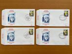 4x 1e Dag Enveloppe Filantropische Uitgifte, Ophalen of Verzenden, Gestempeld, Overig
