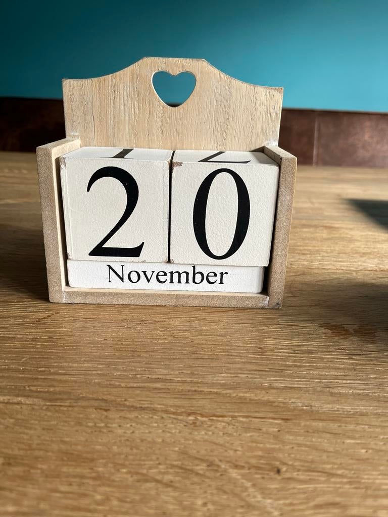 Houten blokken kalender, Ophalen of Verzenden, Zo goed als nieuw