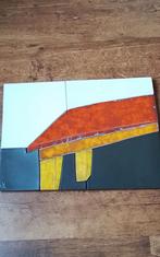 💐GEOMETRISCH ABSTRACT MOZAÏEK KUNSTWERK-SCHILDERIJ, Ophalen