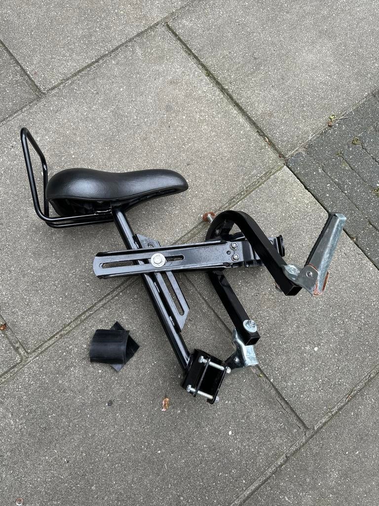Kinderzitje voor damesfiets, Ophalen of Verzenden, Gebruikt, Voorzitje, Voetsteuntjes