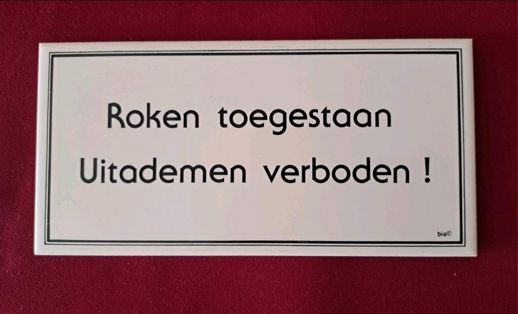 Tegeltje met spreuk Royal Mosa Holland, Ophalen of Verzenden