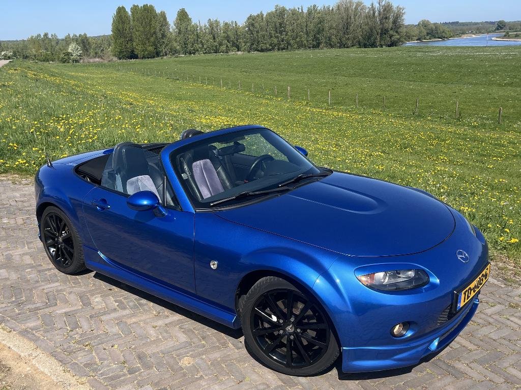 Mazda MX-5 1.8 Touring 2006 Blauw (zie beschrijving), Auto's, Mazda, Achterwielaandrijving, Zwart, Cabriolet, Blauw