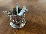 Lepelvaasje incl lepeltjes, Antiek en Kunst, Ophalen of Verzenden, Zilver