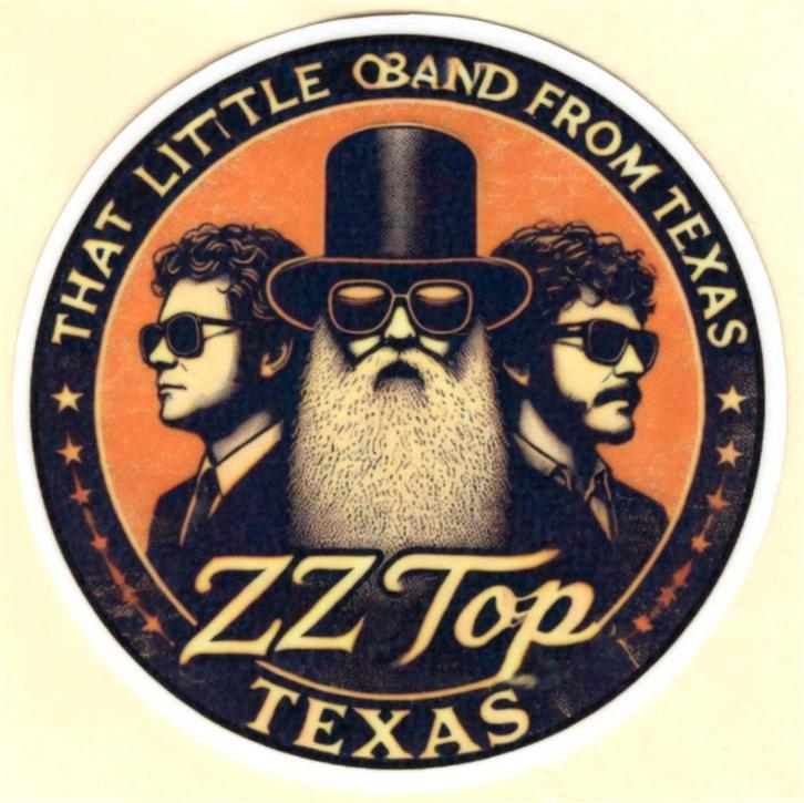 ZZ Top sticker, Verzamelen, Muziek, Artiesten en Beroemdheden, Nieuw, Foto of Kaart, Ophalen of Verzenden