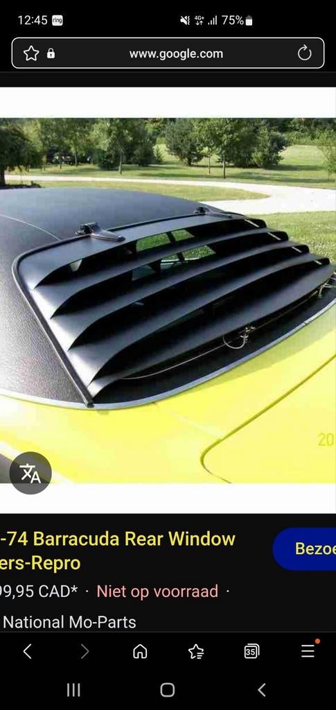 Gezocht window raam louver louvre plymouth cuda barracuda, Auto-onderdelen, Ophalen of Verzenden, Nieuw