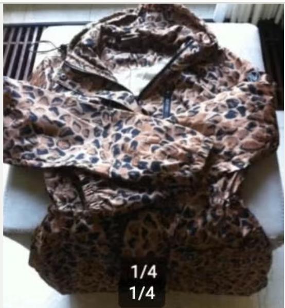 Dames regenjas print bruin mt 36 City life, Ophalen of Verzenden, Zo goed als nieuw, Regenjas, Dames