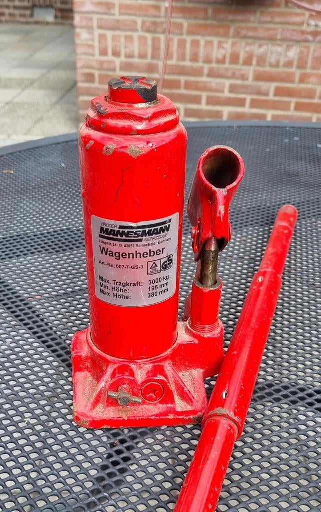Te koop: hydraulische potkrik van het merk Brüder Mannesmann, Ophalen, Zo goed als nieuw, Hydraulisch, Potkrik
