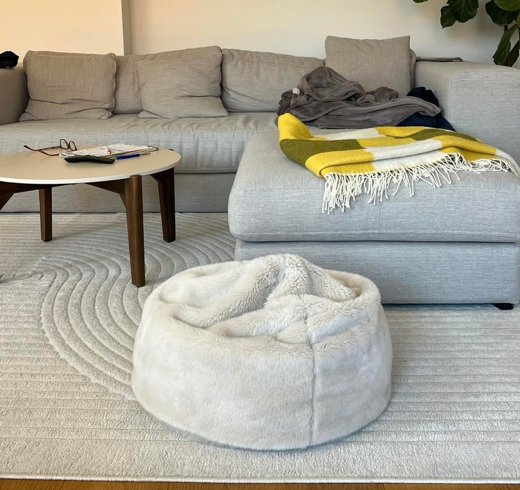 Poef / zitzak / voetenbank / pouf - La Redoute, Ophalen, Zo goed als nieuw, Rond, Minder dan 50 cm