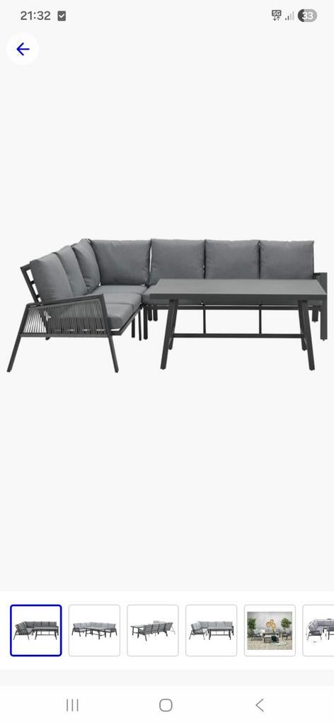 Garden Impressions Andrea lounge dining set, Ophalen, Overige materialen, Bank