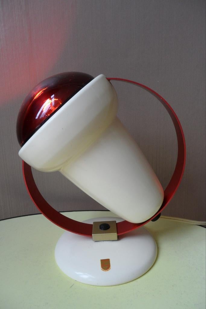 Philips Infraphil warmtelamp, Charlotte Perriand, vintage, Ophalen of Verzenden, Gebruikt, Vintage, Minder dan 50 cm