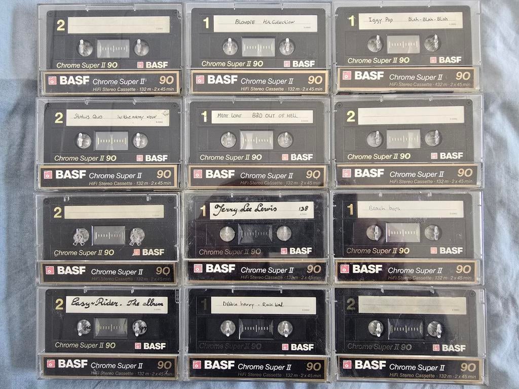 12 BASF CASSETTEBANDJES, Cd's en Dvd's, Cassettebandjes, Ophalen of Verzenden, Overige genres, 2 t/m 25 bandjes