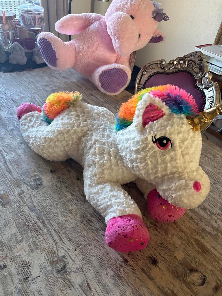 Grote eenhoorn knuffel met regenboog manen, Ophalen, Nieuw, Eenhoorn