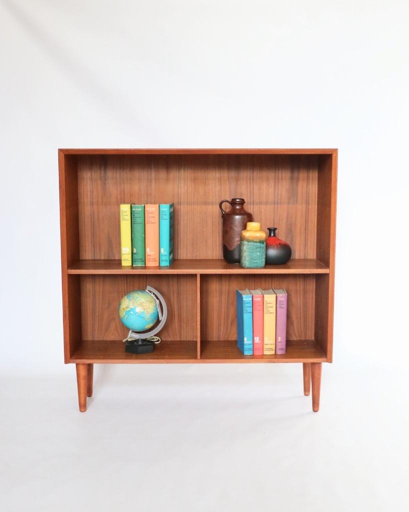 Vintage teak boekenkast Deens design Brouer Mobelfabrik, Ophalen, Met plank(en), Vintage retro deens design midcentury scandinavisch