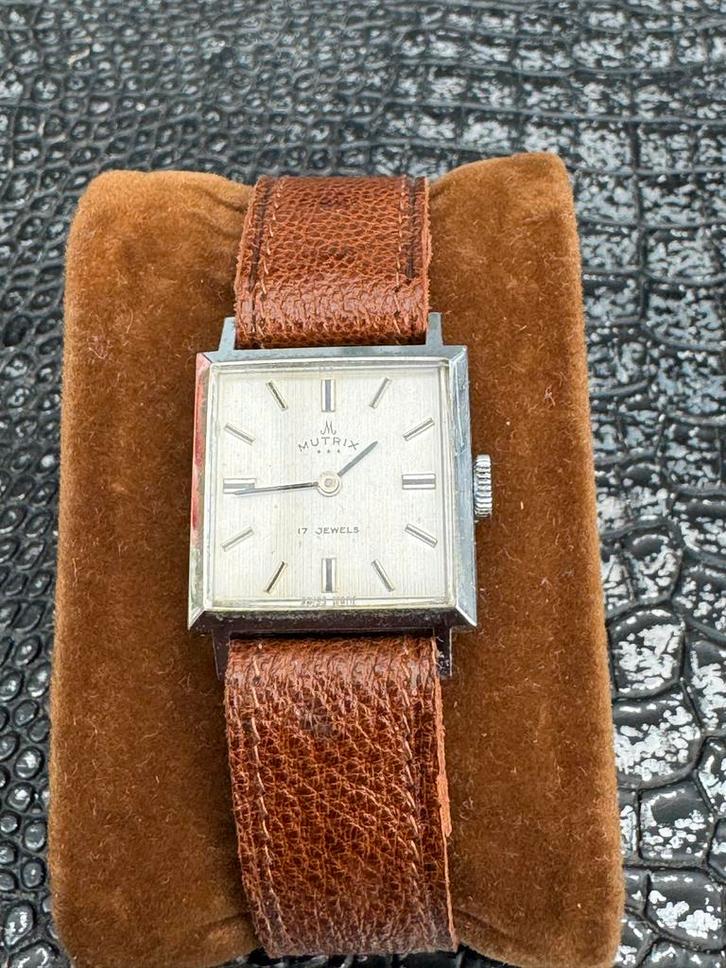 Vintage Murex 17 Jewels Polshorloge - Vierkant model, Antiek en Kunst, Antiek | Klokken, Ophalen of Verzenden