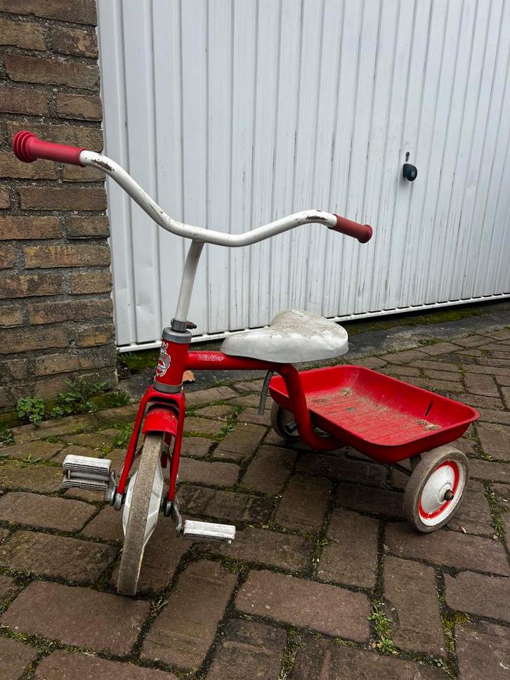 Winther driewieler met bakje - Vintage rood, Fietsen en Brommers, Fietsen | Driewielers, Gebruikt, Ophalen