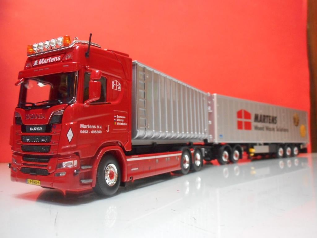 TEKNO SCANIA NGS MARTENS BV 89488, Hobby en Vrije tijd, Modelauto's | 1:50, Ophalen of Verzenden, Nieuw, Bus of Vrachtwagen, Tekno