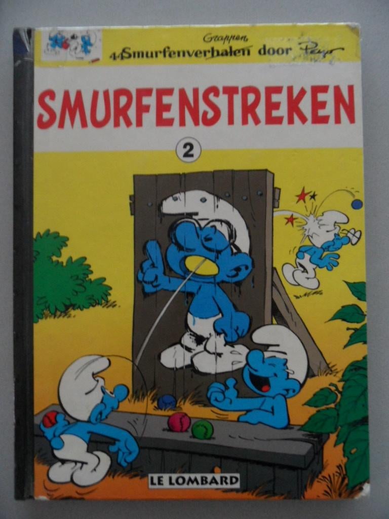 Smurfenstreken. HC. Bibliotheek uitgave. 44 verhalen., Eén stripboek, Ophalen of Verzenden, Gelezen