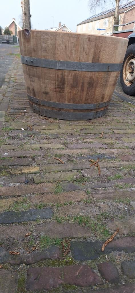 Weer een nieuwe partij eikenhouten bloembakken €65- per stuk, Tuin en Terras, Bloembakken en Plantenbakken, Ophalen, Rond, Nieuw