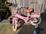 Roze kinderfiets SuperSuper met zijwieltjes, Ophalen, Zijwieltjes, Gebruikt, Minder dan 16 inch