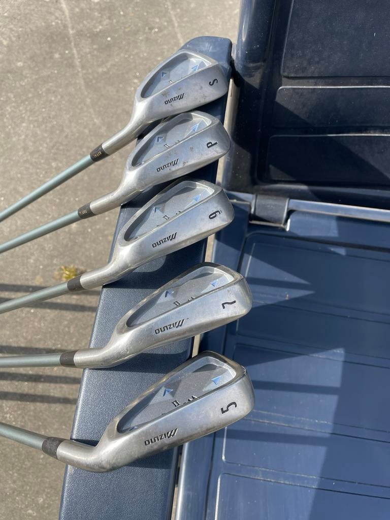 Mizuno Widec II ijzers S, P, 5, 7, 9 met graphite shafts, Sport en Fitness, Golf, Ophalen of Verzenden, Gebruikt, Set, Mizuno