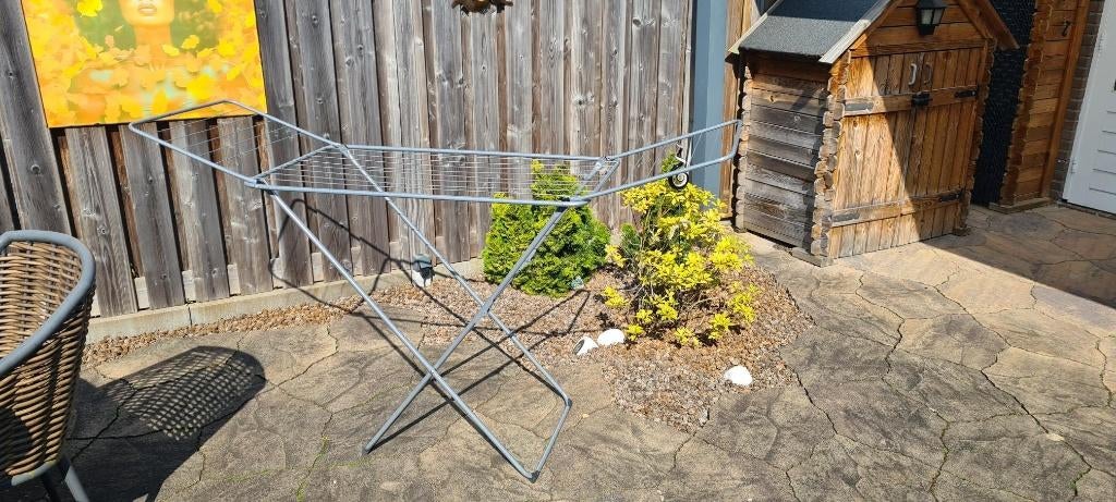 Nieuw opvouwbaar wasrek met 13 meter drooglijn, Caravans en Kamperen, Ophalen, Nieuw