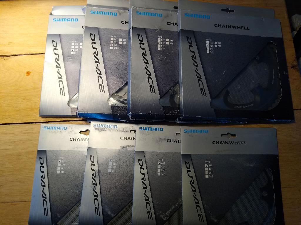 Shimano Dura Ace FC-7900 Kettingbladen 54/55/44 Tijdrit NOS, Shimano, Overige typen, Onbekend, Nieuw