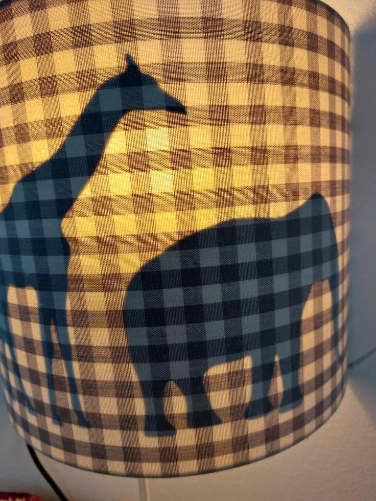 Leuke hanglamp en wandlamp met dierenprint voor kinderkamer, Gebruikt, Kinderkamer, Speels, Dierenprint, Ophalen of Verzenden