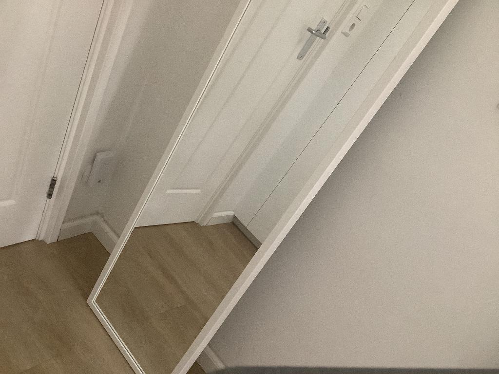 Spiegel wit uitklapbaar, Huis en Inrichting, Woonaccessoires | Spiegels, Ophalen, Minder dan 50 cm, Gebruikt, 150 tot 200 cm