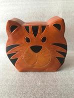 Spaarpot tijger leder leer, Ophalen of Verzenden, Zo goed als nieuw, Dier