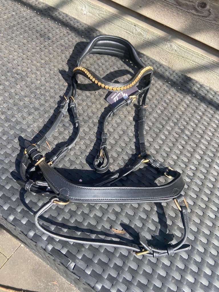 NIEUW: leren Fairfield Chester hoofdstel en teugels FULL, Ophalen of Verzenden, Nieuw, Dressuur