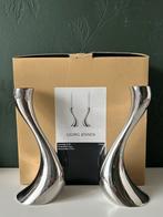 Georg Jensen set Cobra kandelaars Deens design rvs 20 cm, Overige kleuren, Ophalen of Verzenden, Zo goed als nieuw, Metaal