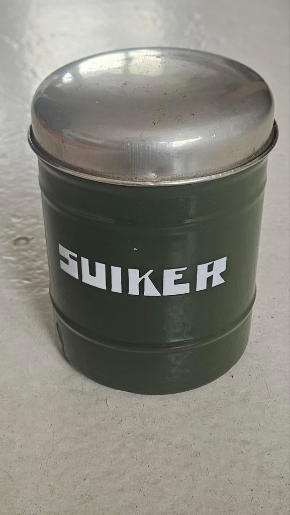 Emaille bus suiker, Ophalen of Verzenden