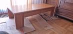 Houten design Salontafel met Lades, Ophalen, Gebruikt, 100 tot 150 cm, Glas