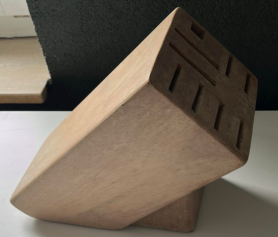 Houten messenblok - universeel/ beukenhout, Ophalen, Gebruikt, Hout