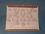 Vintage Schoolplaat Schrijven in de Basisschool Alfabet, Antiek en Kunst, Antiek | Schoolplaten, Ophalen, Overige thema's