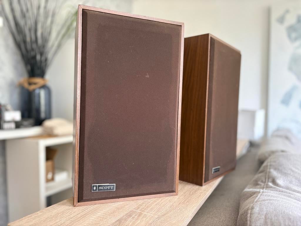 Houten Scott luidsprekers | Dual onderdelen nieuwe crossover, Gebruikt, 60 tot 120 watt, Front, Rear of Stereo speakers, Ophalen