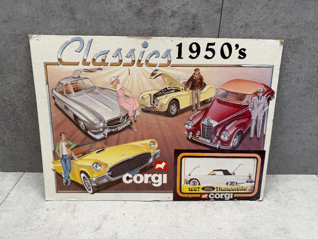 Corgi Toys Classics 1950's promo bord - 11355, Ophalen of Verzenden, Gebruikt, A1 t/m A3, Overige onderwerpen
