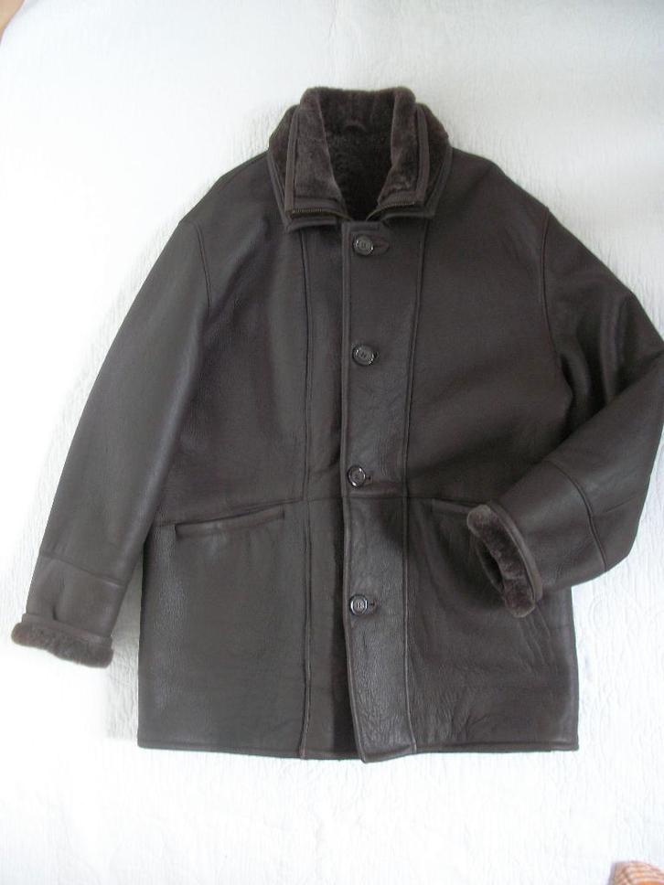 Mooie Lammie Jas Coat Leer - Seyman - XL – zgan, Kleding | Heren, Jassen | Winter, Zo goed als nieuw, Maat 52/54 (L), Bruin, Ophalen of Verzenden